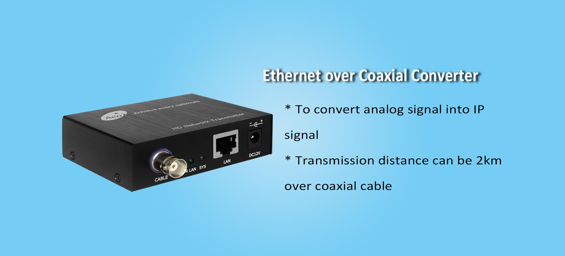 Ethernet Over Coaxial Converter